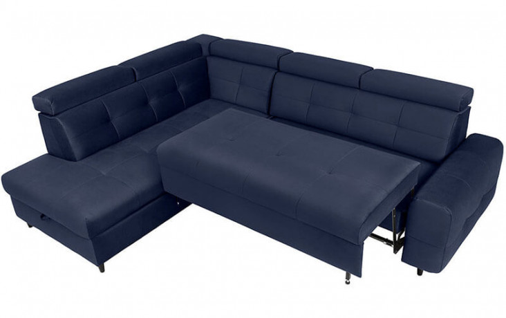 MATRAS 2F BRW Corner Sofa Bed Blue