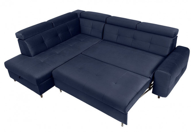 MATRAS 2F BRW Corner Sofa Bed Blue