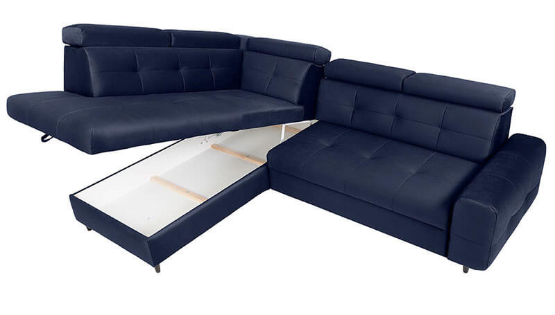 MATRAS 2F BRW Corner Sofa Bed Blue
