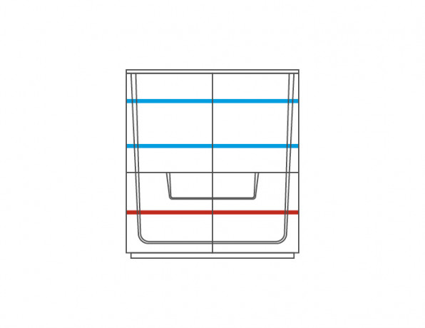 MAGANDA Low Glass-Fronted Cabinet MEBIN