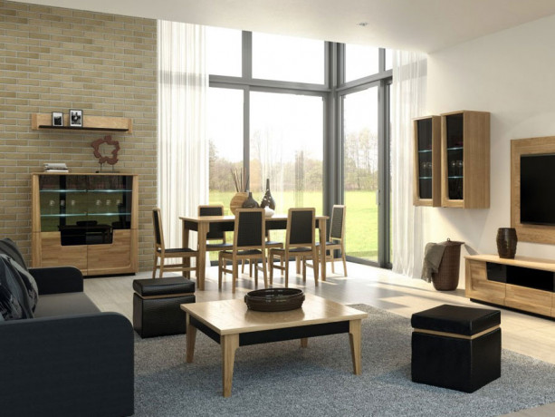 MAGANDA Low Glass-Fronted Cabinet MEBIN