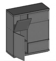 VERANO 1DS1D Left Cabinet with Drink Section MEBIN