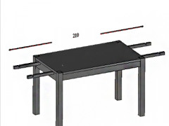 CORINO Table 210-300 with Side Top extention MEBIN