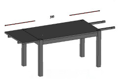 CORINO Table 210-300 with Side Top extention MEBIN
