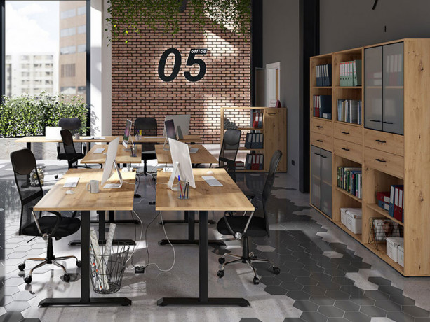 BIU/160/70/B SPACE OFFICE BRW Desk