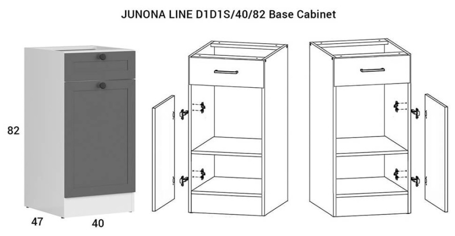 JUNONA LINE 240 BBL Kitchen Set Graphite