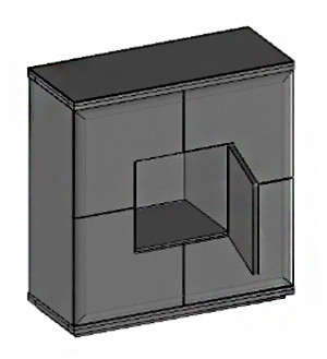 VERANO 4D Cabinet with Drink Section MEBIN