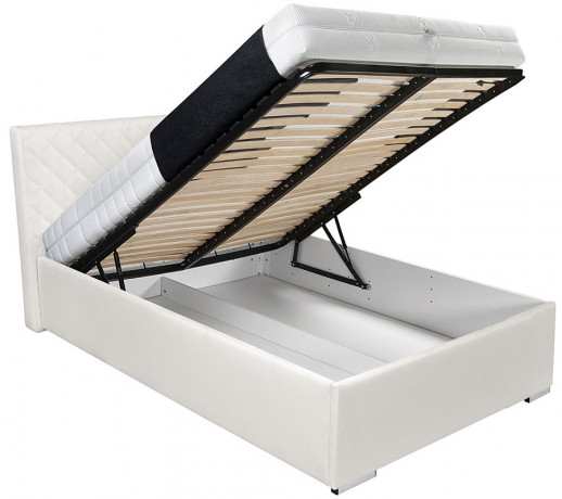 SYNTIA III BRW Upholstered Semi Double Bed 120 White