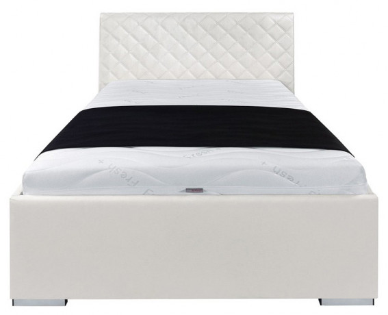 SYNTIA III BRW Upholstered Semi Double Bed 120 White