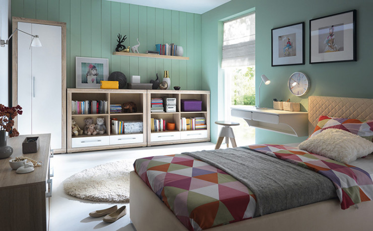 SYNTIA III BRW Upholstered Semi Double Bed 120 White