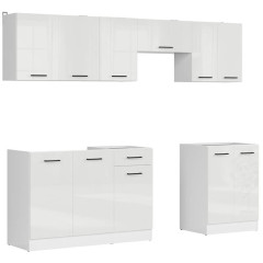JUNONA LINE 240 BBL Kitchen Set White Gloss