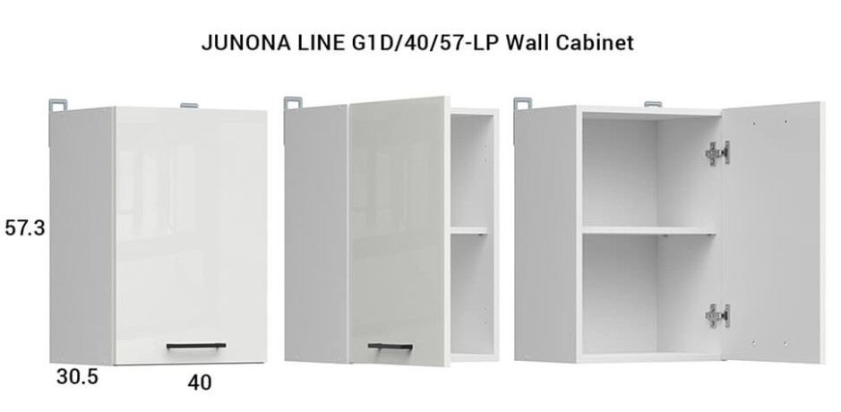 JUNONA LINE 240 BBL Kitchen Set White Gloss