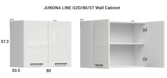 JUNONA LINE 240 BBL Kitchen Set White Gloss