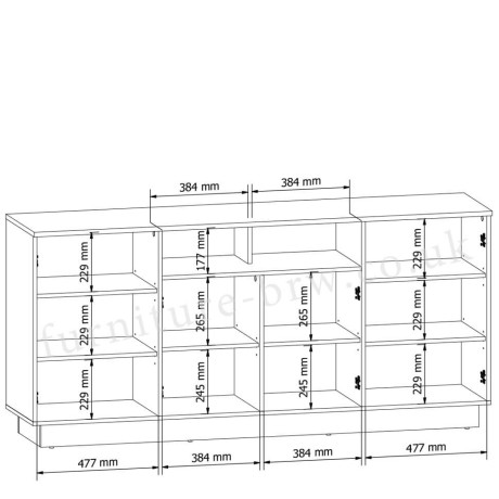 KOM4D ZENDA BRW Cabinet