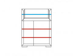 ROSSANO 2D Glass-Fronted Chest with Drink Section MEBIN