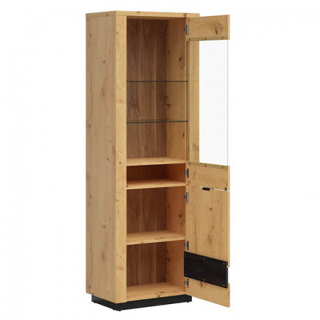 REG1D1W/20/7 OSTIA BRW Glass-Fronted Cabinet