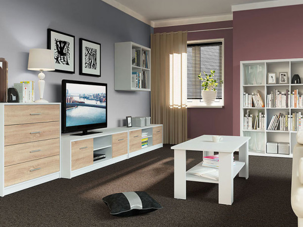 NEPO PLUS BRW Living Room Furniture Set