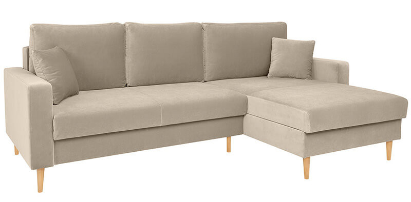 RIMI LUX 3DL BRW Corner Sofa Bed Beige