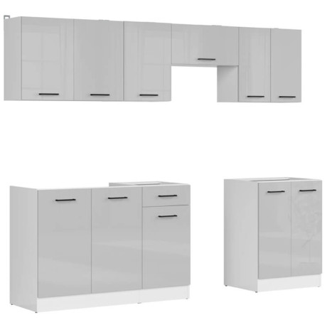 JUNONA LINE 240 BBL Kitchen Set Grey Gloss
