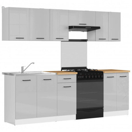 JUNONA LINE 240 BBL Kitchen Set Grey Gloss