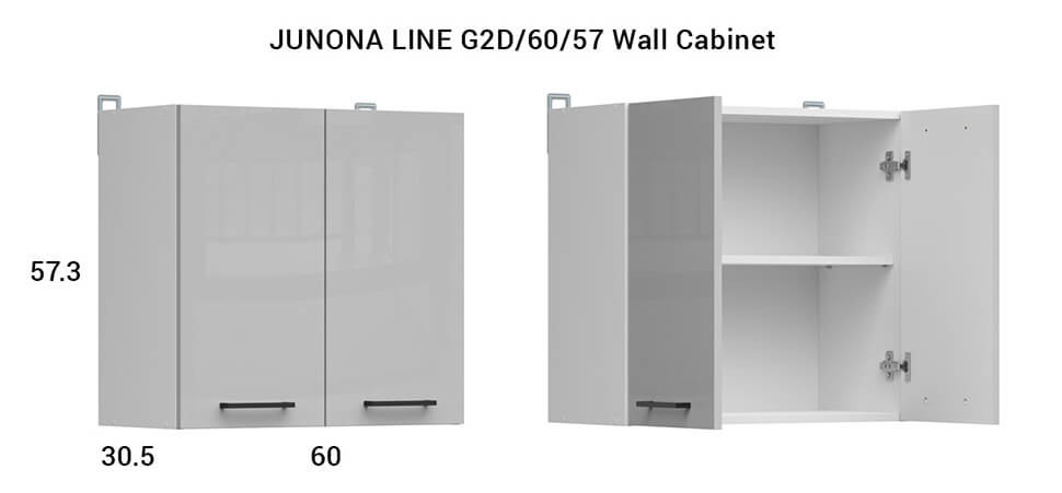 JUNONA LINE 240 BBL Kitchen Set Grey Gloss