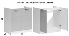 JUNONA LINE 240 BBL Kitchen Set Grey Gloss