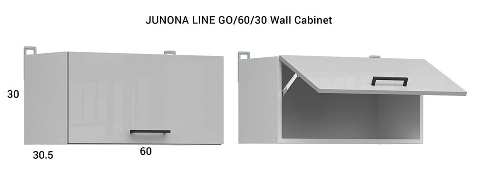 JUNONA LINE 240 BBL Kitchen Set Grey Gloss