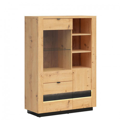 REG1D1W2S/15/10 OSTIA BRW Glass-Fronted Cabinet