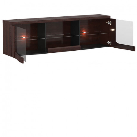 RIVA 2DS MEBIN Wide Wall Glass-Fronted Cabinet