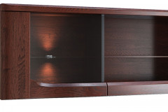 RIVA 2DS MEBIN Wide Wall Glass-Fronted Cabinet