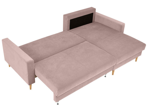 RIMI LUX 3DL BRW Corner Sofa Bed Pink