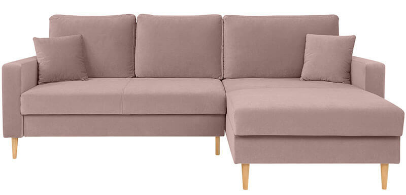 RIMI LUX 3DL BRW Corner Sofa Bed Pink