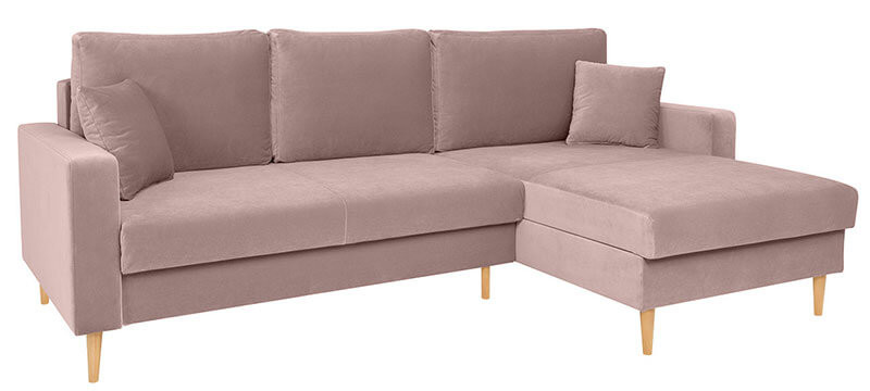 RIMI LUX 3DL BRW Corner Sofa Bed Pink