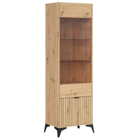 REG1D1W LAMEA BRW Glass-Fronted Cabinet