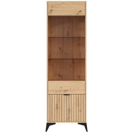 REG1D1W LAMEA BRW Glass-Fronted Cabinet