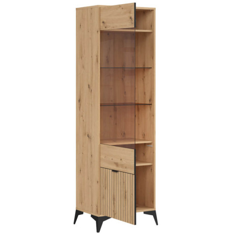 REG1D1W LAMEA BRW Glass-Fronted Cabinet