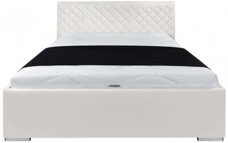 SYNTIA III BRW Upholstered King Size Bed 160 White