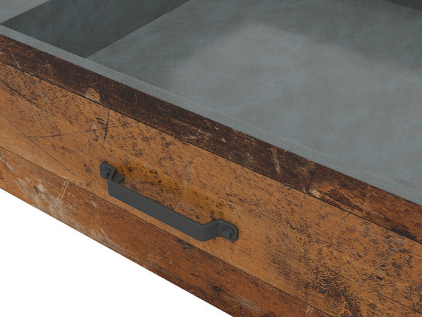 LOZ/90-SZU WESTON BRW Bed with Storage