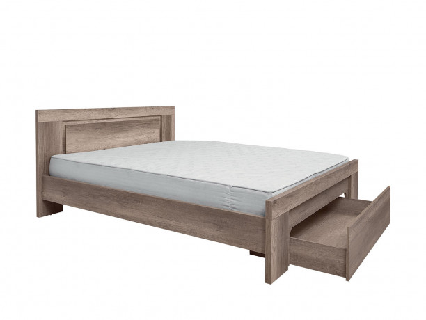 LOZ/160 ANTICCA BRW King Size Bed with Storage