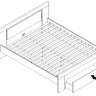 LOZ/160 ANTICCA BRW King Size Bed with Storage