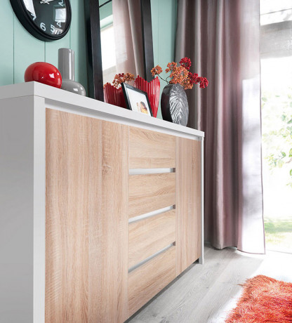 KOM2D4S KASPIAN BRW (white) Dresser