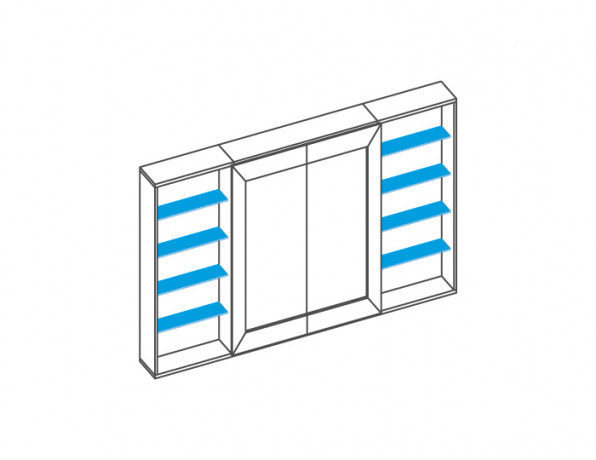 CORINO TV Panel with Sliding Doors MEBIN