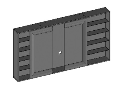 CORINO TV Panel with Sliding Doors MEBIN