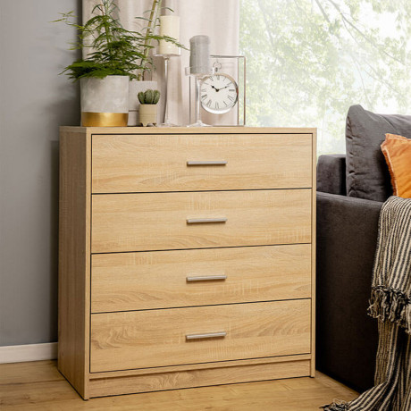 KOM4S NEPO PLUS BRW Chest of Drawers