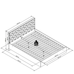 LOZ/160/A GLAMOUR BRW King Size Bed