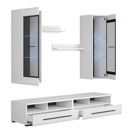 FEVER 3 BRW Living Room Furniture Set White Gloss