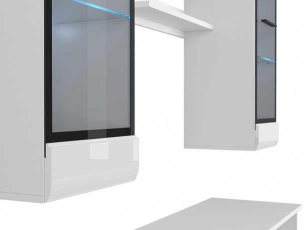 FEVER 3 BRW Living Room Furniture Set White Gloss