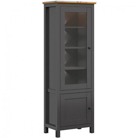 REG1W1D/20/7 HESEN BRW Glass-Fronted Cabinet