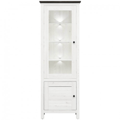 REG1W1D/20/7 HESEN BRW Glass-Fronted Cabinet