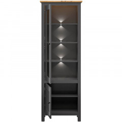 REG1W1D/20/7 HESEN BRW Glass-Fronted Cabinet